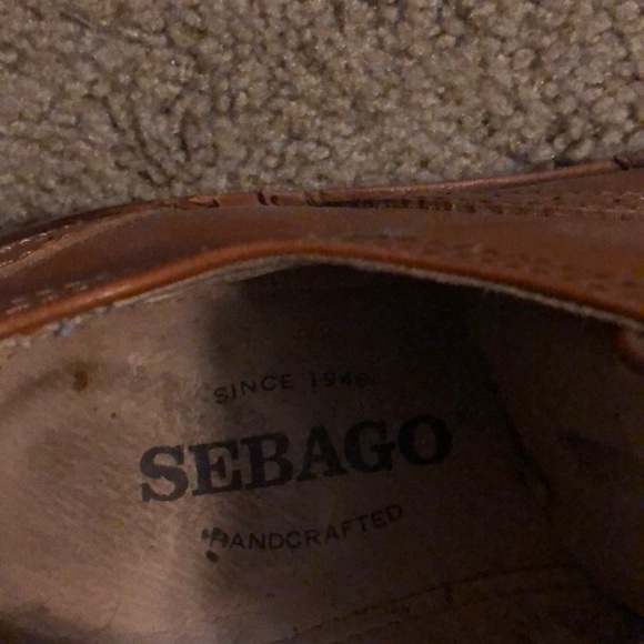 Sebago tan Brattle oxfords in 9.5 - Picture 6 of 6